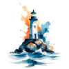 Phare Aquarelle Archipel