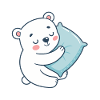 Soft Bear and Blue Pillow