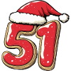 51 Number Cookie Christmas