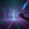 Cyberpunk Tree Drawing