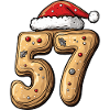 57 Number Cookie Christmas