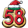 58 Number Biscuit Christmas