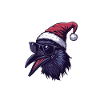 Raven Crow Christmas Funny