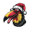 Toucan oiseau Noël drôle