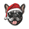 French Buldog Dog Christmas Funny