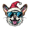 Chihuahua Chien Noël Drôle