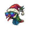 Paon oiseau Noël drôle