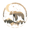 Moon Path Bear in Mountain Landscape