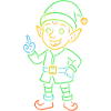 Neon Christmas Gnome Kawaii Shirt