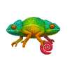 Rainbow Chameleon Lollipop