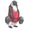 Penguin Bodybuilder Barbell Bodybuilding