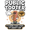 Public fart art: Hot dog cartoon