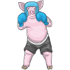 Schwein Boxer Boxhandschuhe Boxen