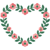 Équipe Mariée Coeur Fleurs