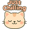 Just Chilling Cat Illustration