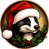 Christmas badgers