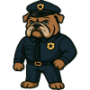 Polizei Bulldogge Maskottchen Strafverfolgung Design
