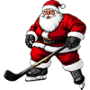 Eishockeyspieler Weihnachtsmann