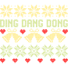 Ugly Christmas Sweater Pattern Snowflake Bell