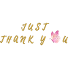 Merci Butterfly Gold Lettering