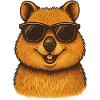 Quokka mit Sonnenbrille