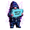 Merry Xmas - Synthwave Gnome 80s Cyberpunk