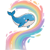 🐳 Rainbow Whale - Magical