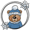 Ours d’hiver en bleu