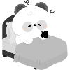Lit Panda fatigué
