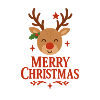 Cerf Rudolph Joyeux Noël doux