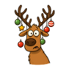 Cerf Rudolph Joyeux Noël doux