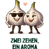 Two Toes, One Aroma Garlic Cartoon