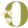 Letter o Green Daisies