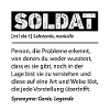 Soldier Definition Saying Funny Military Gift