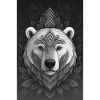 Geometric Bear Head Mandala