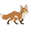 Determined cartoon fox
