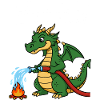 Dragon rescue with water jet