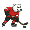 Eisbär Eishockey Motiv