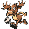 Moose Soccer Cartoon