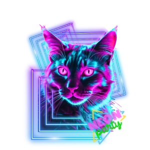 Neon Cat by Acryl Galerie & Design