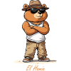 Beach style bear with hat