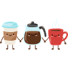 Funny Coffee Cartoon Caffeine Art