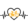 Cycling Heart Bicycle Passion Gift