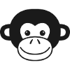 Cute Monkey Head – Jungle Animal Design