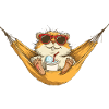 Summer hamster in hammock style