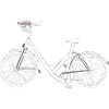 Oldtimer-Fahrrad mit Blumenkorb