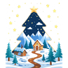 Winterwald im Sternbaum-Design