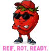 Ripe Red Ready Strawberry Mascot