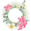 Tropisk blomma ram - blommig naturdesign