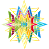 Buntes geometrisches Sternornament – Ethno Design